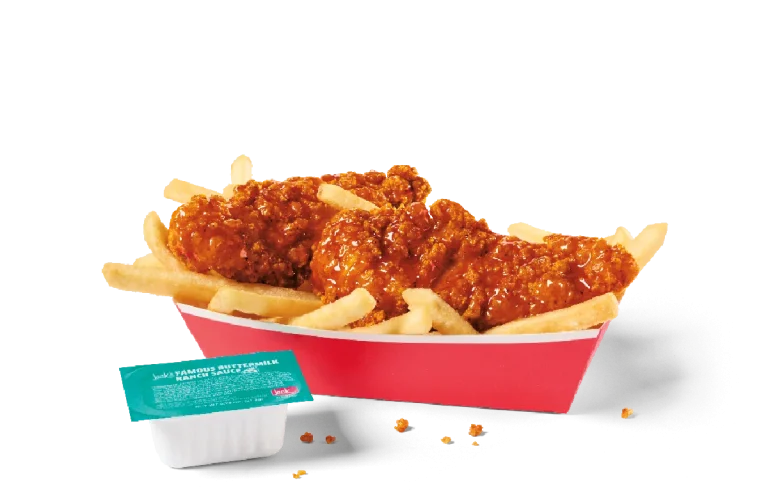 2PC Hot Honey Spicy Chicken Strips Snack Box