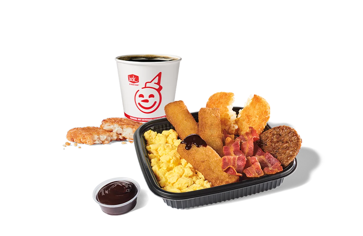 3PC Banana French Toast Sticks Platter Bacon & Sausage Combo