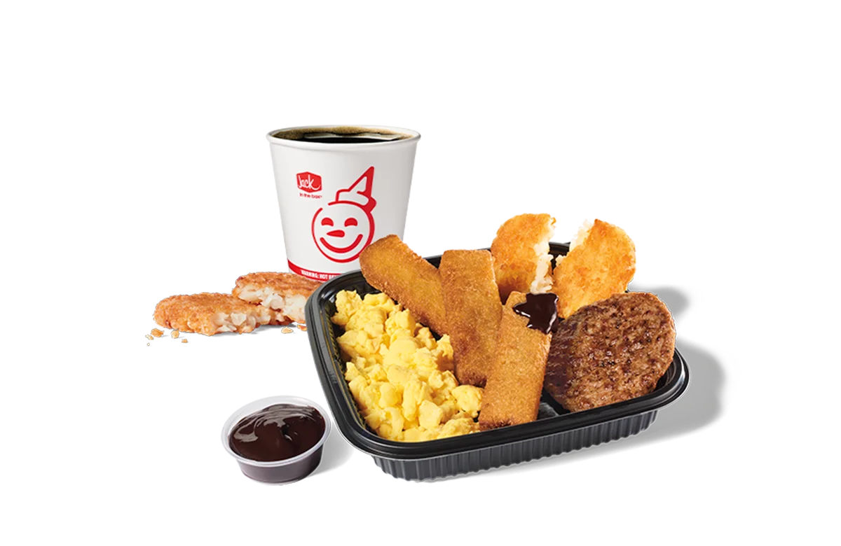 3PC Banana French Toast Sticks Platter Sausage Combo