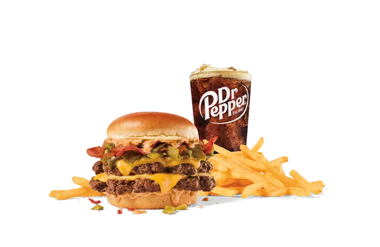 Bacon Double Green Chile Smashed Jack Combo
