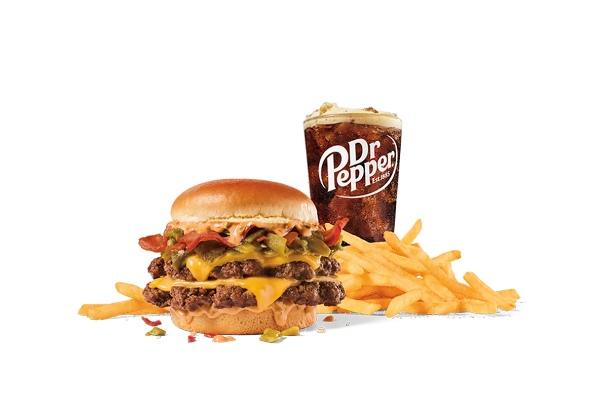 Bacon Double Green Chile Smashed Jack Combo