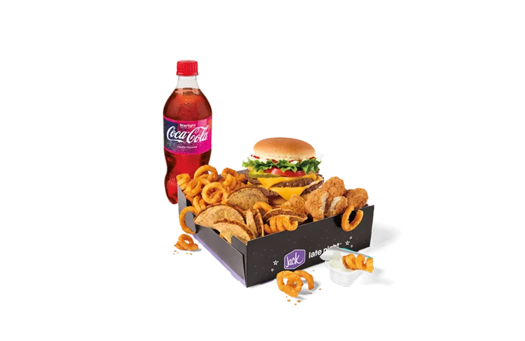 Coca-Cola Starlight Munchie Meal with Double Jr. Jumbo Jack Cheeseburger