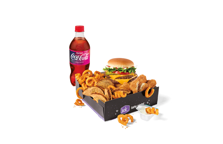 Coca-Cola Starlight Munchie Meal with Double Jr. Jumbo Jack Cheeseburger
