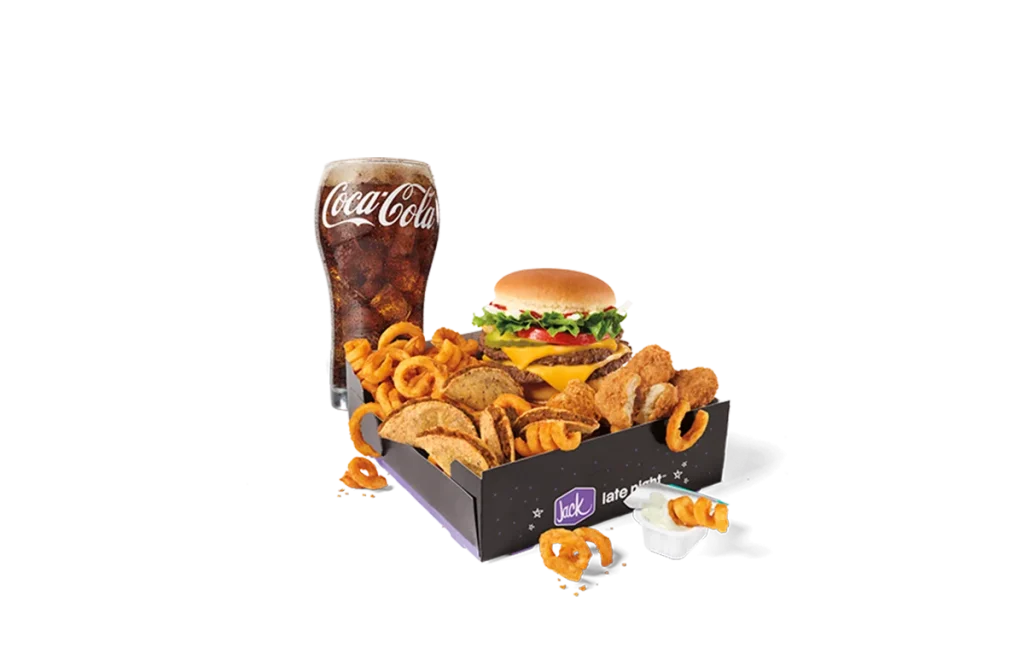 Hot Box with Double Jr. Jumbo Jack Cheeseburger