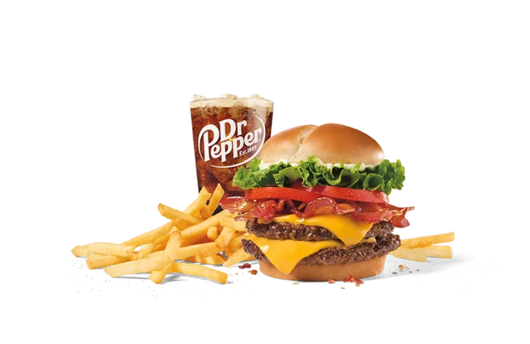 Maple Candied Bacon Double Cheeseburger Combo