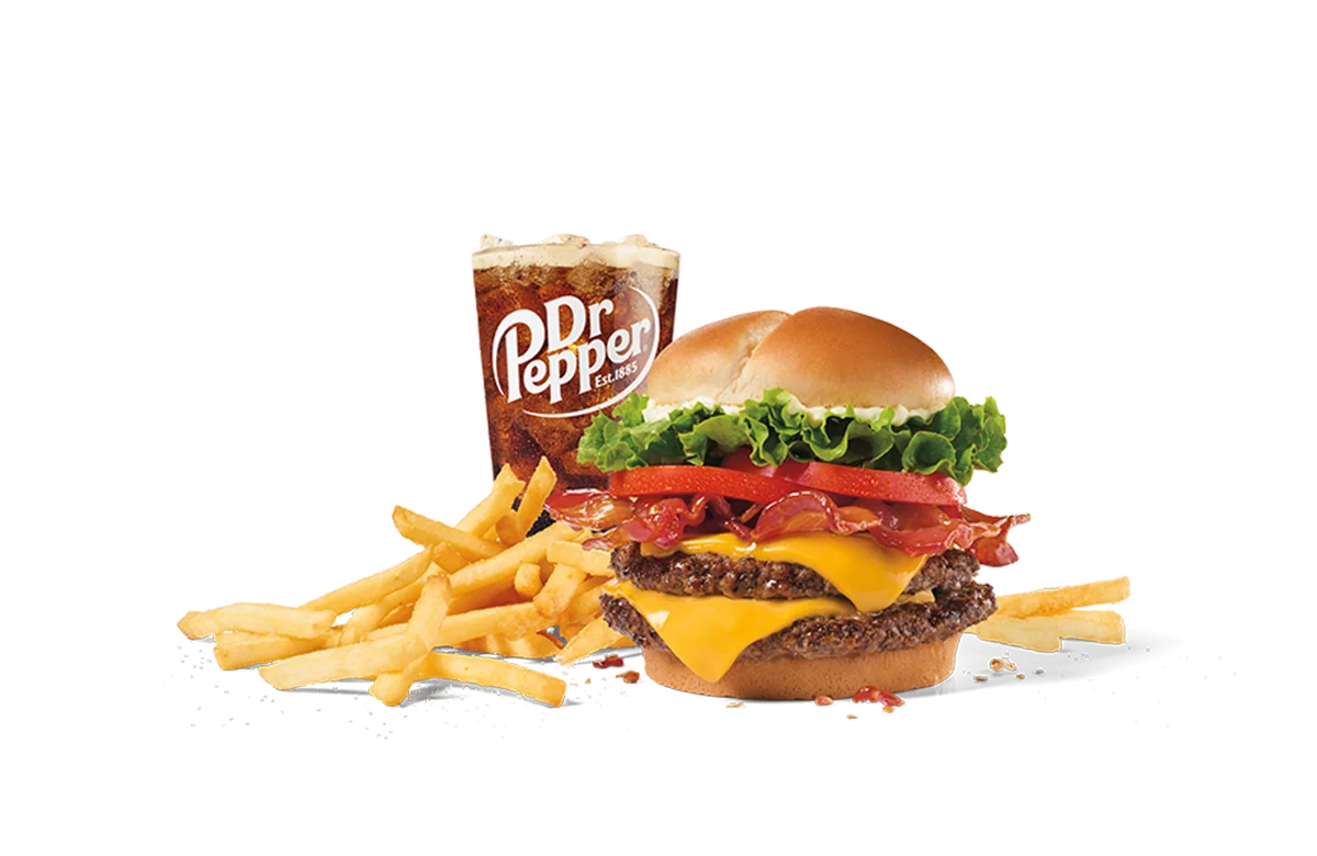 Maple Candied Bacon Double Cheeseburger Combo